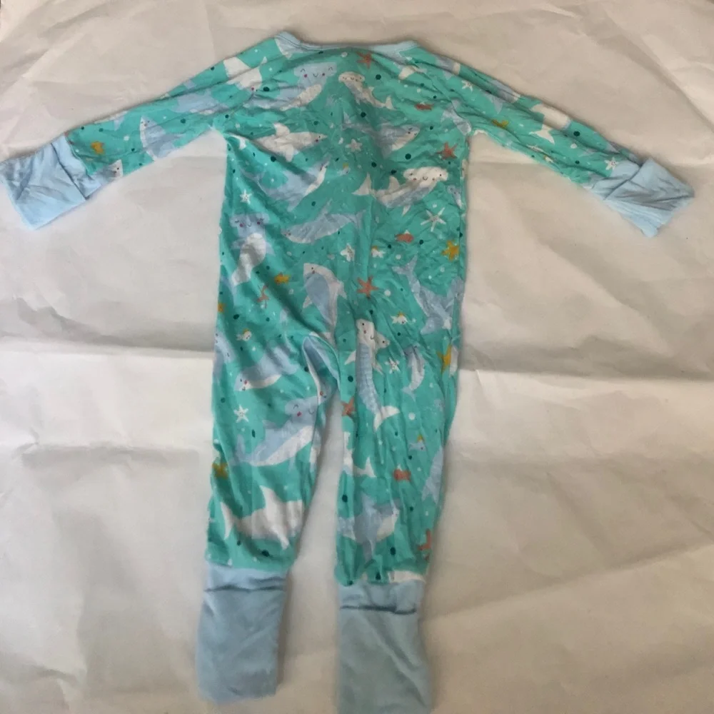 Little Sleepies Shark Soiree Bamboo Zippy Newborn